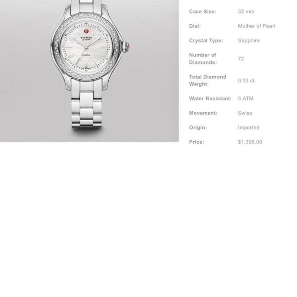 Michele diamond jetway watch